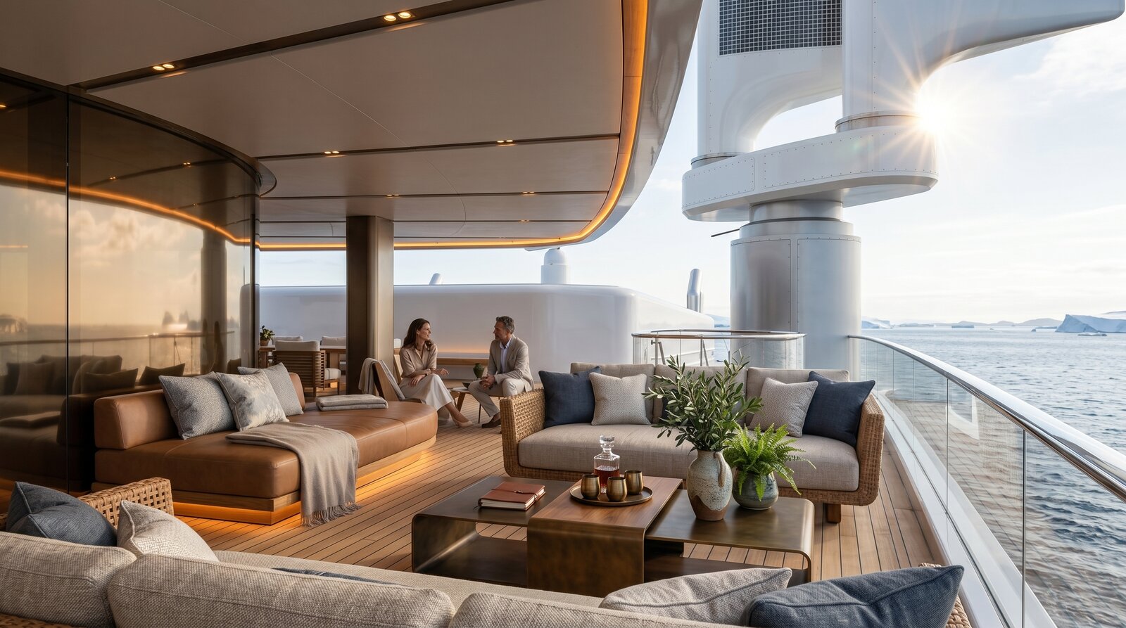Main salon — Wind Voyage bespoke interior