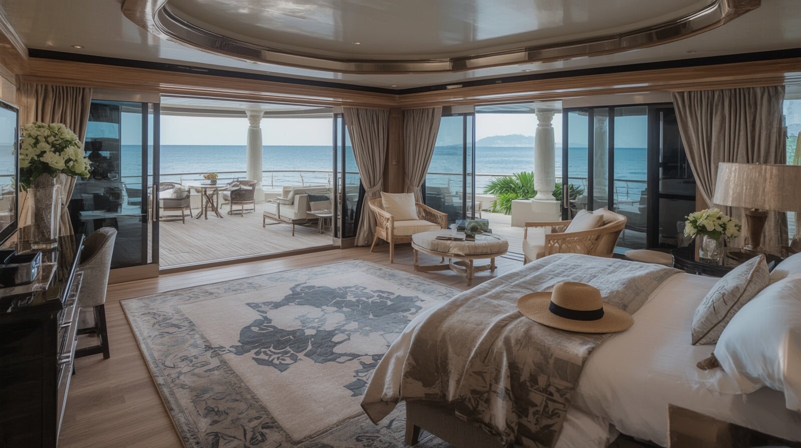 Guest stateroom, polar view