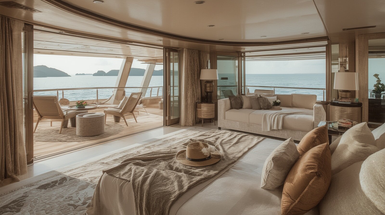 Owner's suite opening to private terrace